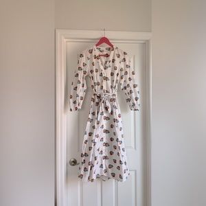 Zara White Floral Dress